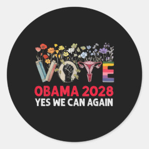 Floral Vote Obama 2028 Lets Fix This President 202 Classic Round Sticker