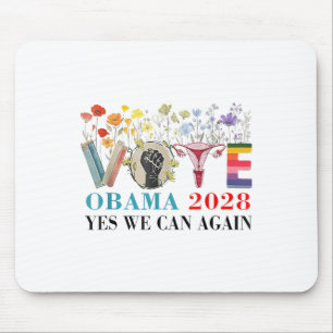 Floral Vote Obama 2028 Lets Fix This President 202 Mouse Pad