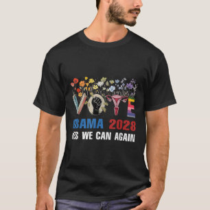 Floral Vote Obama 2028 Lets Fix This President 202 T-Shirt