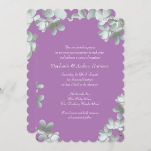 Floral Vow Renewal Ceremony Scripture Invitation