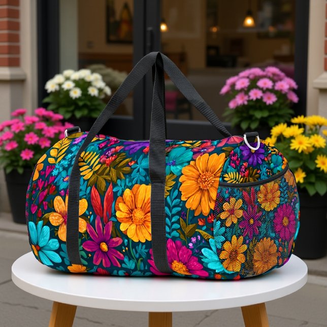Floral Voyage Pattern Duffle Bag (Creator Uploaded)