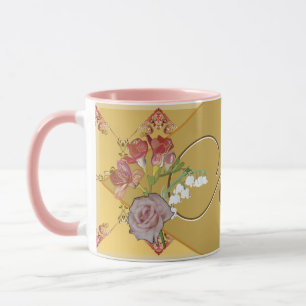 Floral w/Name Mug