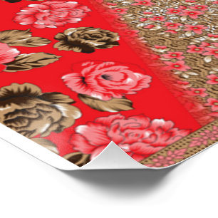 Floral Wall Art Bold Vintage Romance Décor Poste