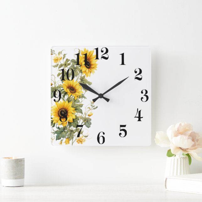 Floral Wall Clock (Home)
