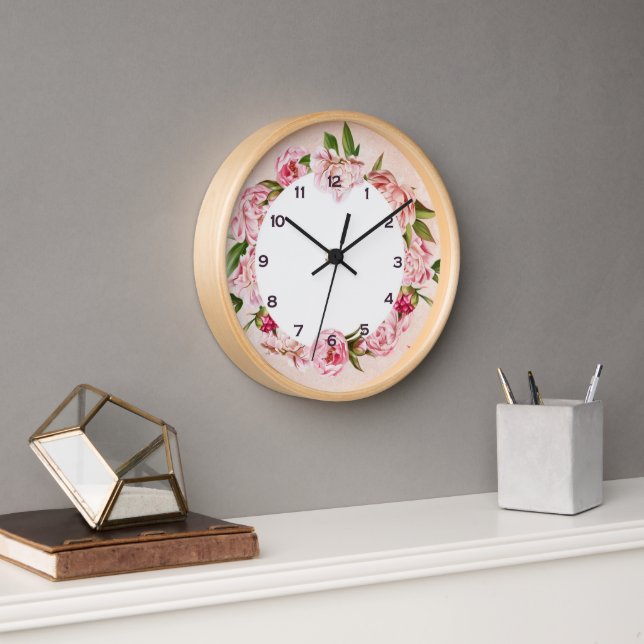 Floral wall clock Design (Office)