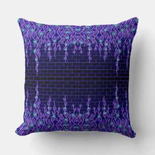 Floral Wall Vines Throw Pillow
