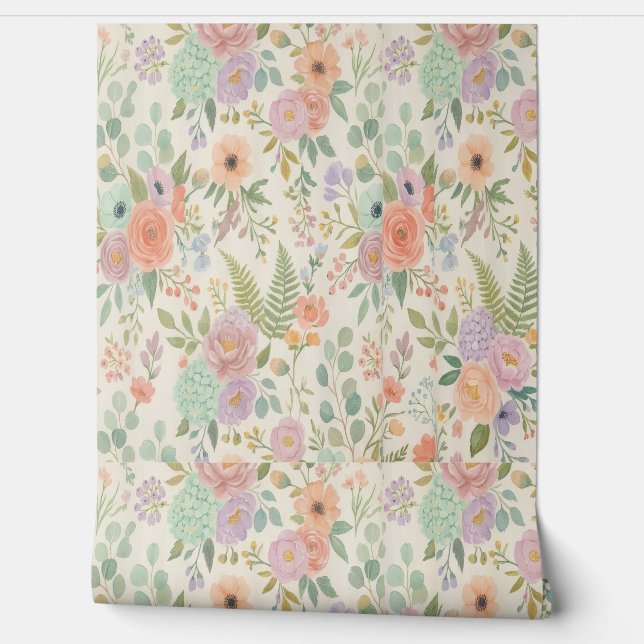 Floral  wallpaper (Unrolling)