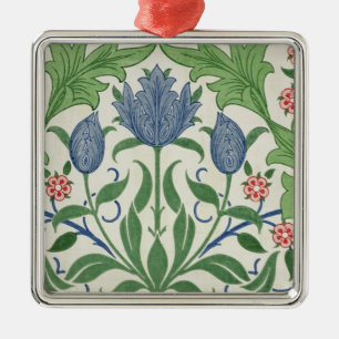 Floral wallpaper design metal ornament