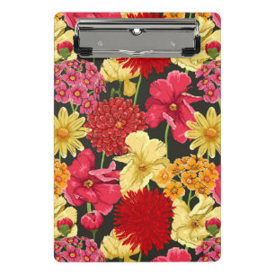 Floral wallpaper in watercolor style mini clipboard