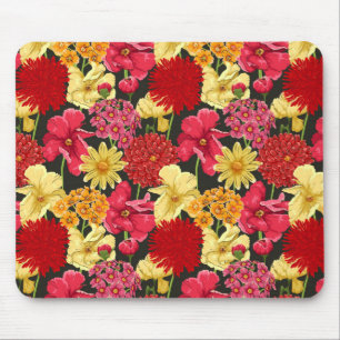 Floral wallpaper in watercolor style mouse pad