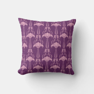 Floral Wallpaper Pink Violet Design Cushion