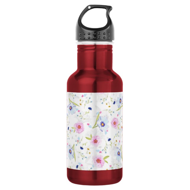 Floral Water Bottle (Front)