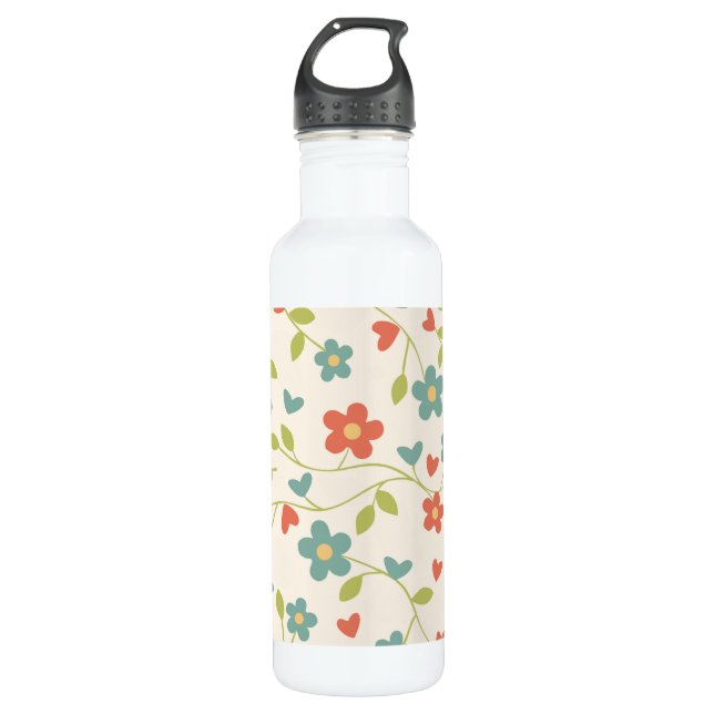 Floral Water Bottle (Front)