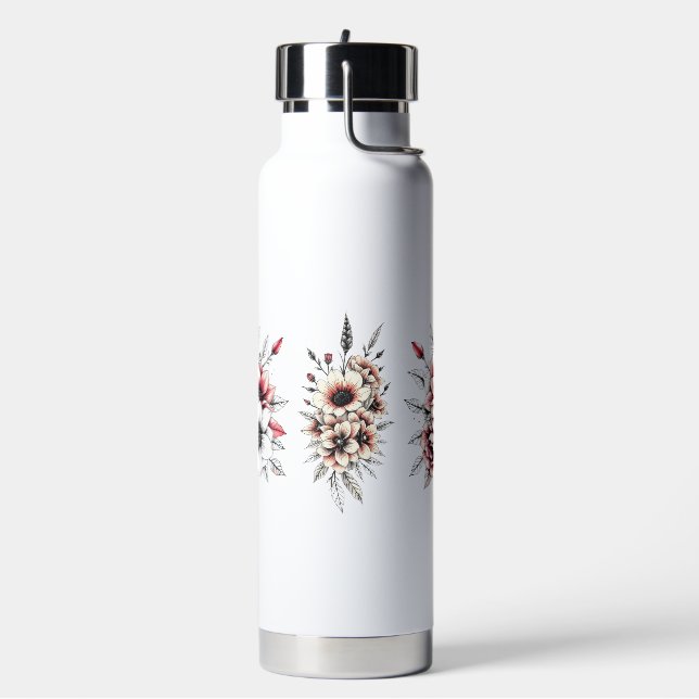 Floral Water Bottle (Left)