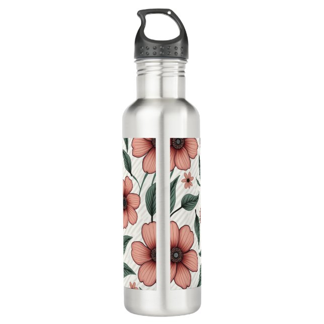 floral water bottle (Back)