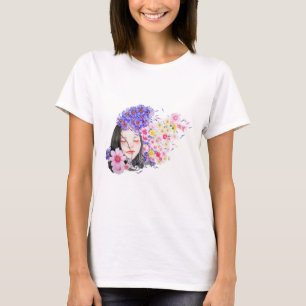 Floral water colour T-Shirt