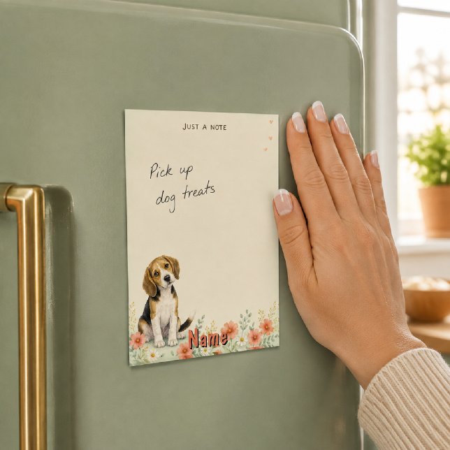 Floral Watercolor Beagle Post-it Notes (Creator Uploaded)