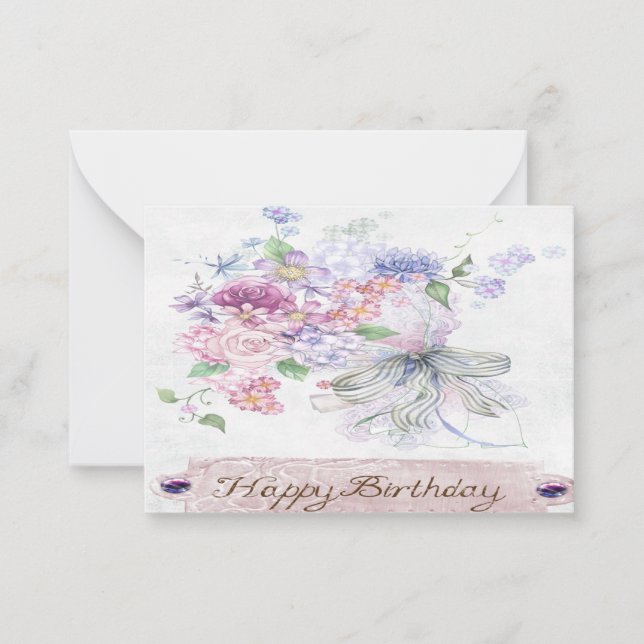 Floral Watercolor Birthday Card (Front)
