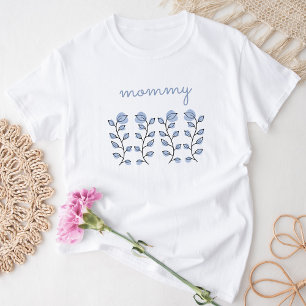 Floral Watercolor (Blue) T-Shirt