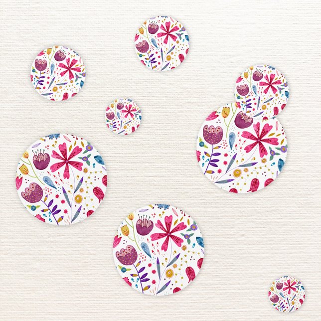 Floral Watercolor Boho Confetti (Modern watercolor floral confetti)