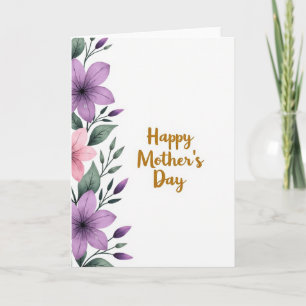Floral Watercolor Border Card