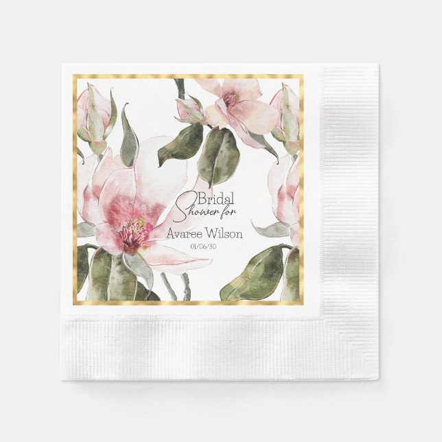 Floral Watercolor Bridal Napkin (Front)