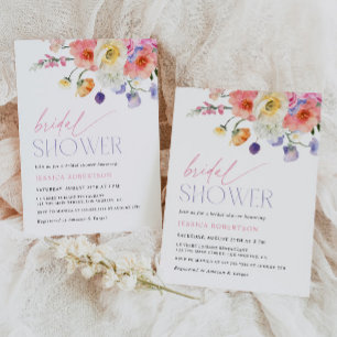 Floral Watercolor Bridal Shower Invitation