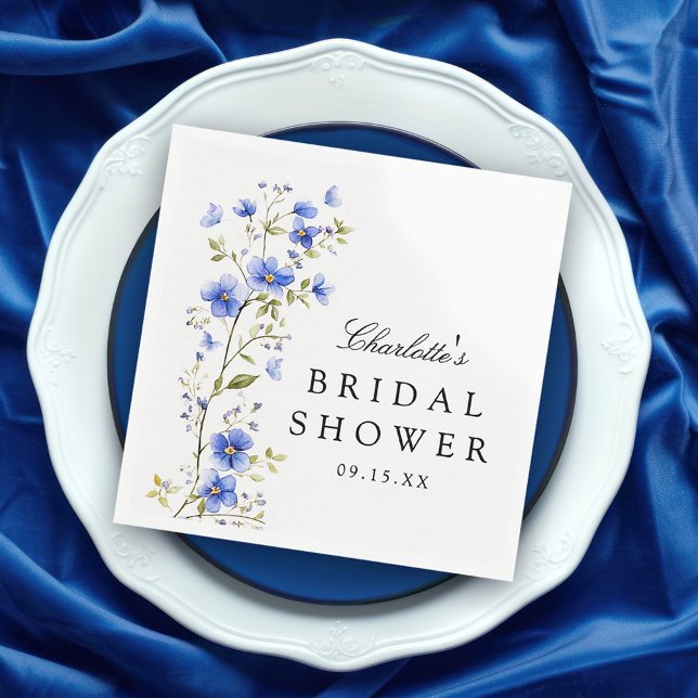 Floral Watercolor Bridal Shower  Napkin (Creator Uploaded)