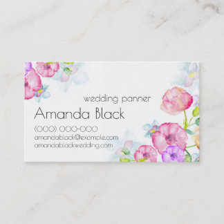 Floral Watercolor Business Card