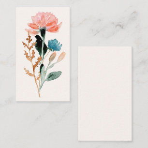 Floral Watercolor Business Card