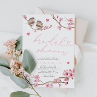 Floral Watercolor Cherry Blossom Bridal Shower