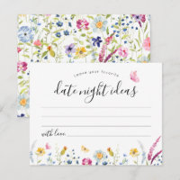 Floral Watercolor Date Night Card