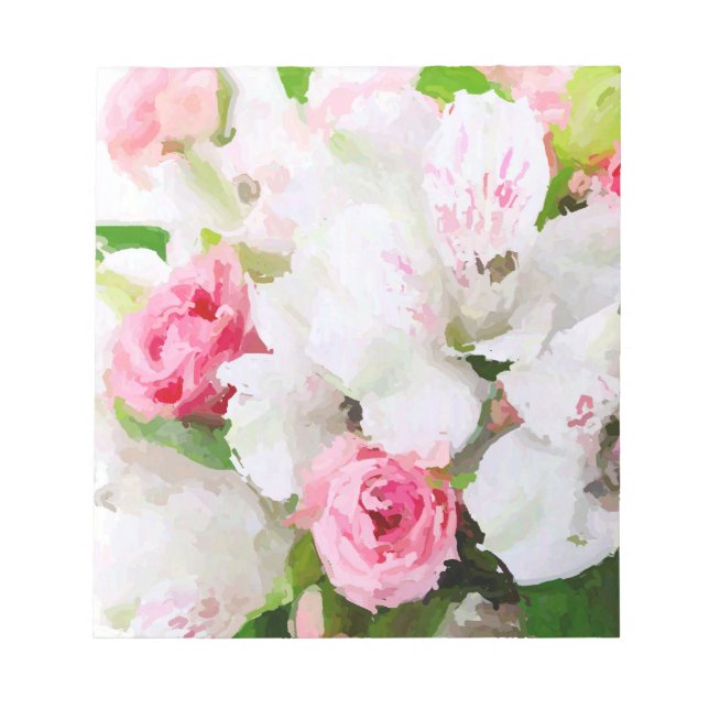 Floral Watercolor Design Notepad (Front)