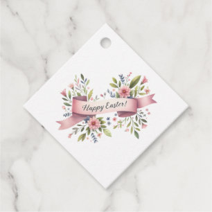 Floral Watercolor Easter Favour Tags