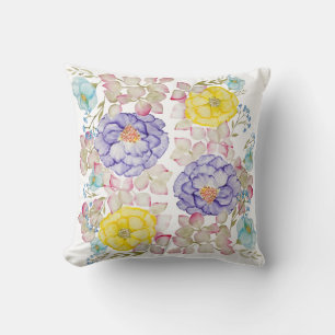 Floral watercolor elegant pattern cushion