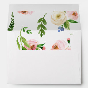 FLORAL WATERCOLOR ENVELOPE