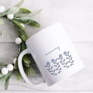 Floral Watercolor Gifts (Blue) Coffee Mug