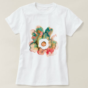 Floral watercolor hand drawn abstract art T-Shirt