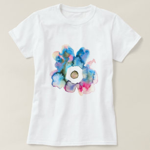 Floral watercolor hand drawn abstract art T-Shirt