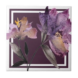 Floral Watercolor III Ceramic Tile