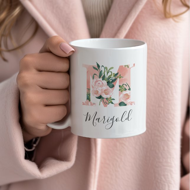 Floral Watercolor Initial Mug - M (Creator Uploaded)