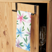 Floral Watercolor Kitchen Towel