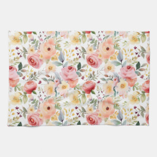 Floral Watercolor Kitchen Towels