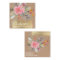 Floral watercolor makeup hair script gold kraft