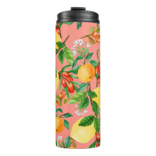 Floral Watercolor Mix: Colourful Seamless Illustra Thermal Tumbler