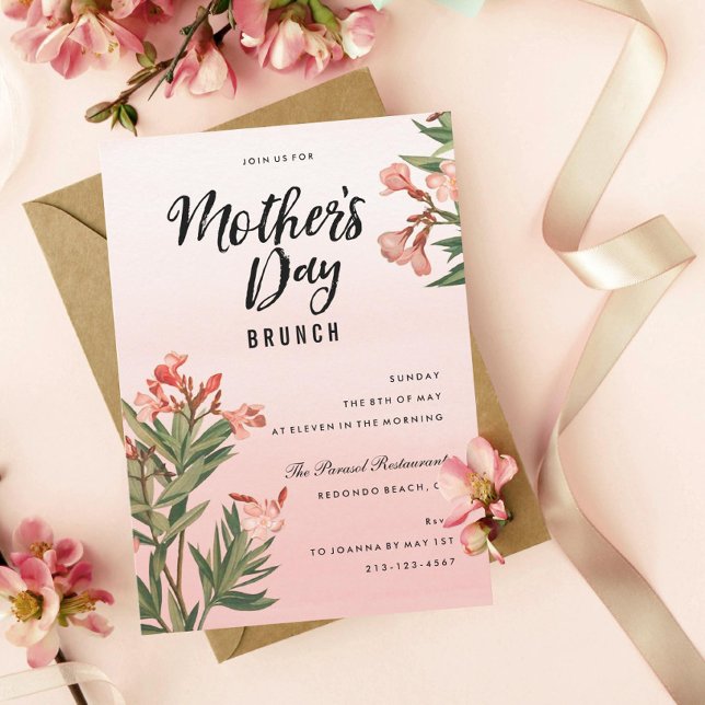 Floral Watercolor Mothers Day Brunch Invitation (Creator Uploaded)
