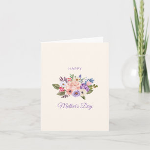 Floral watercolor Mother's Day Greeting Card