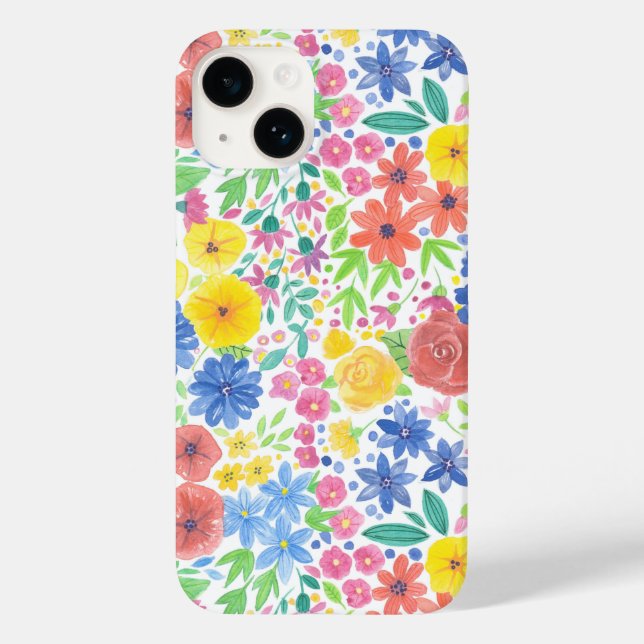 Floral watercolor pattern Case-Mate iPhone case (Back)