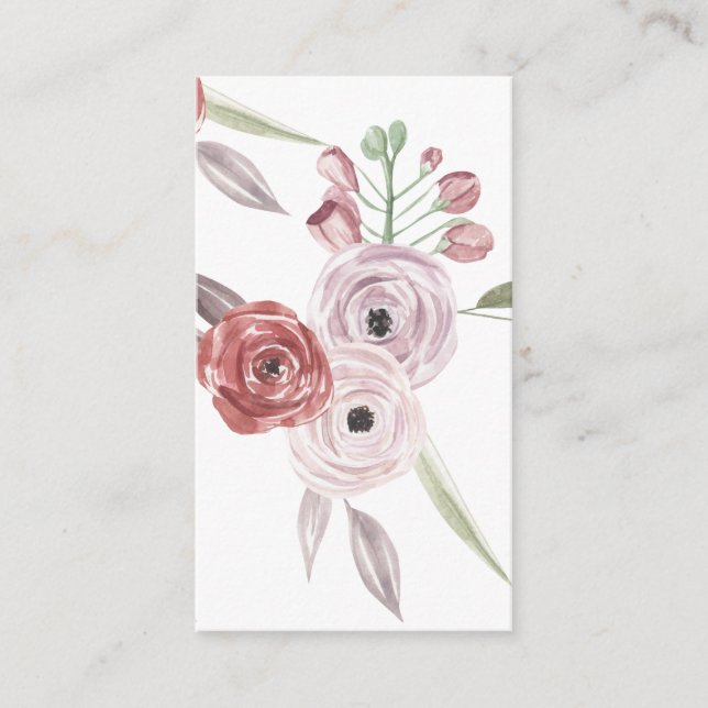 Floral Watercolor Pattern Enclosure Card (Front)