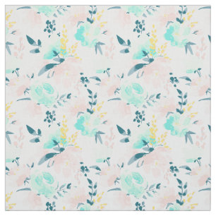 Floral Watercolor Pattern Fabric
